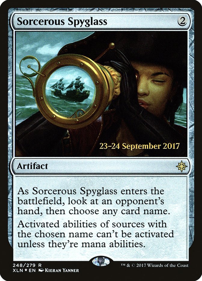 Sorcerous Spyglass [Ixalan Prerelease Promos] | Silver Goblin