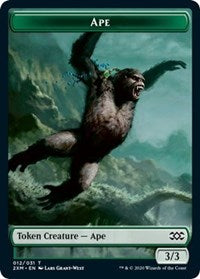 Ape // Elemental Double-Sided Token [Double Masters Tokens] | Silver Goblin