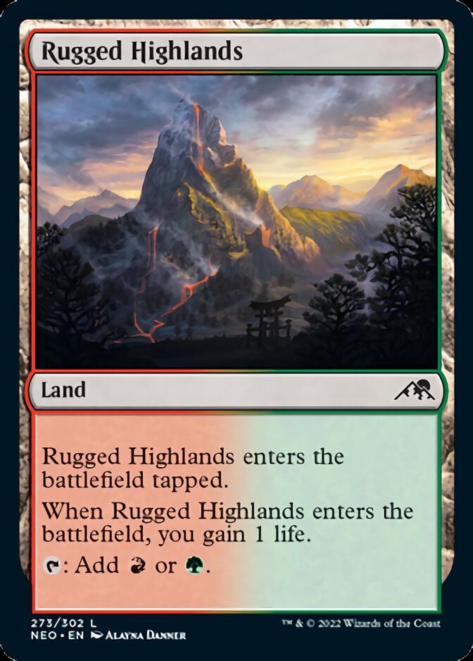 Rugged Highlands [Kamigawa: Neon Dynasty] | Silver Goblin