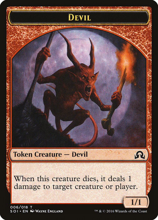 Devil Token [Shadows over Innistrad Tokens] | Silver Goblin