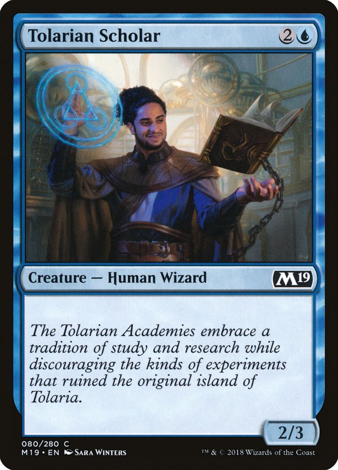 Tolarian Scholar [Core Set 2019] | Silver Goblin