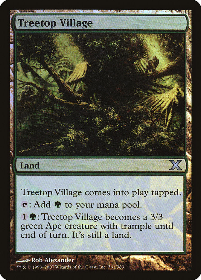 Treetop Village (Premium Foil) [Tenth Edition] | Silver Goblin