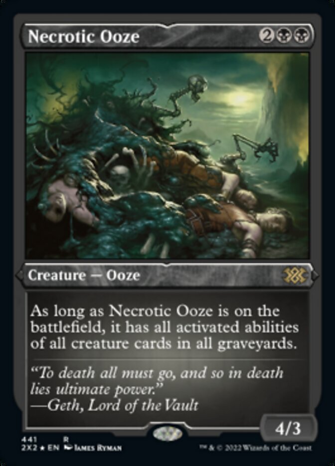 Necrotic Ooze (Foil Etched) [Double Masters 2022] | Silver Goblin