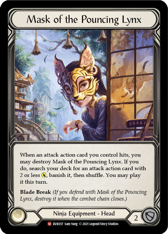 Mask of the Pouncing Lynx [EVR037] (Everfest)  1st Edition Normal | Silver Goblin
