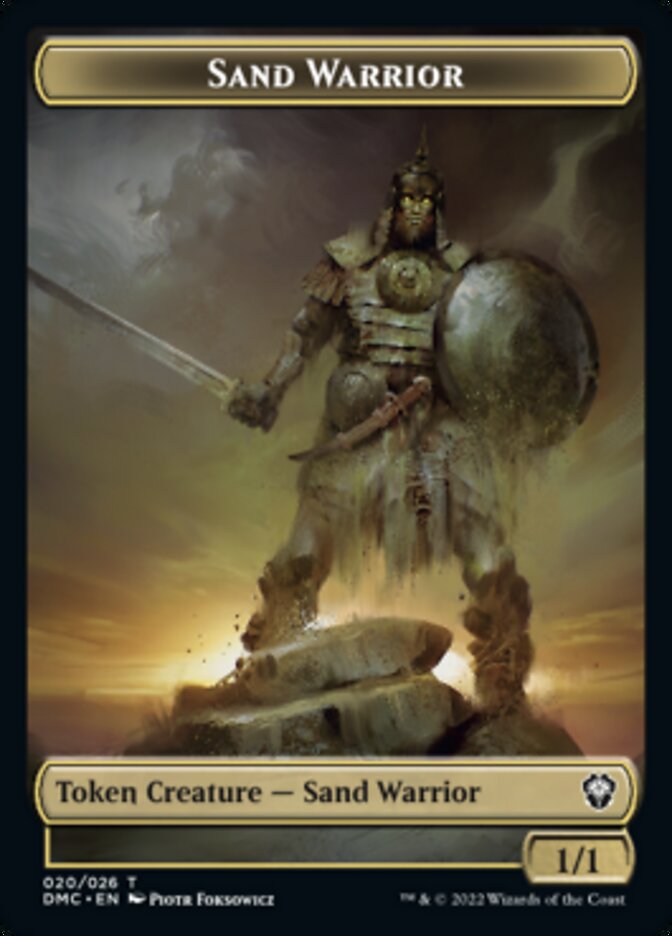 Sand Warrior Token [Dominaria United Commander Tokens] | Silver Goblin
