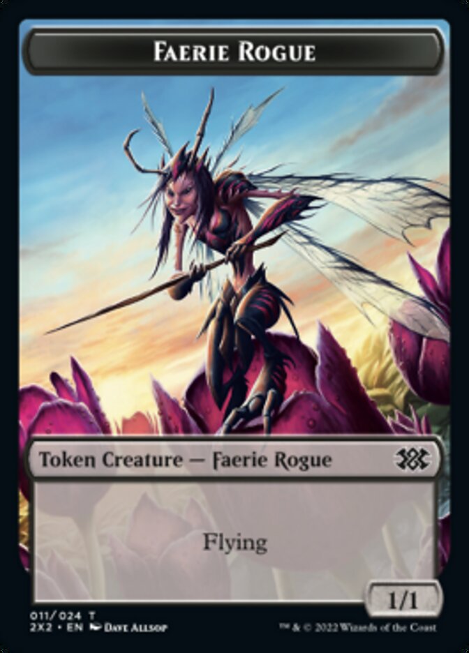 Faerie Rogue // Soldier Double-Sided Token [Double Masters 2022 Tokens] | Silver Goblin