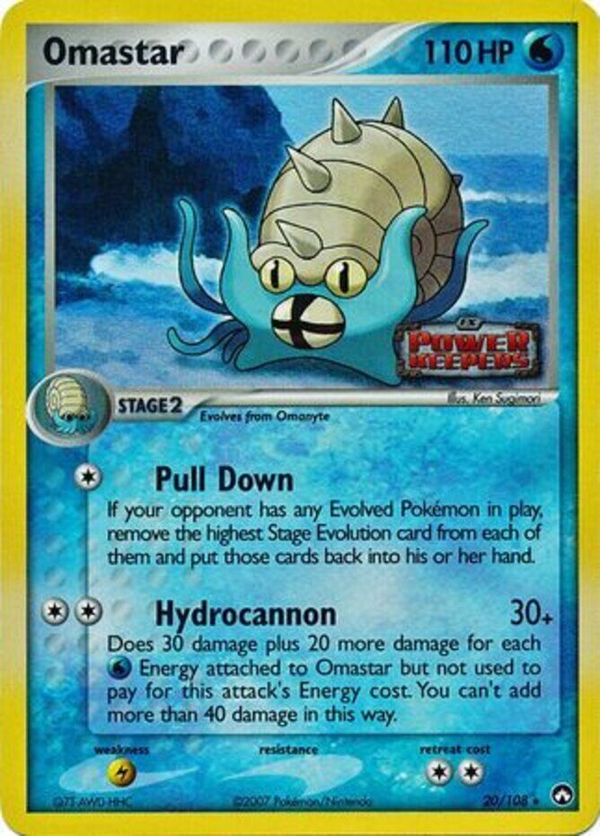 Omastar (20/108) (Stamped) [EX: Power Keepers] | Silver Goblin