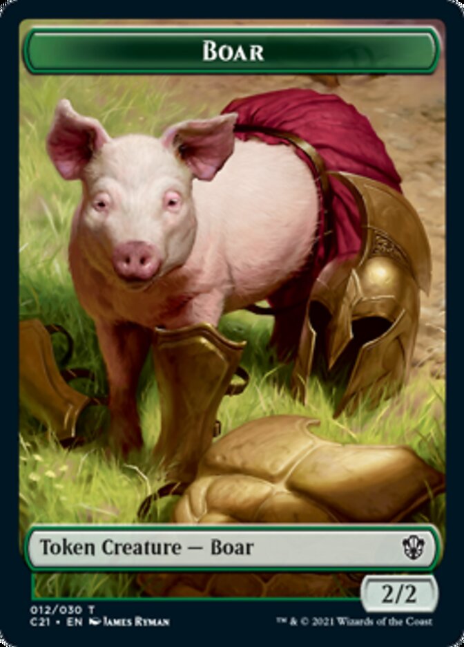 Hydra // Boar Double-Sided Token [Commander 2021 Tokens] | Silver Goblin