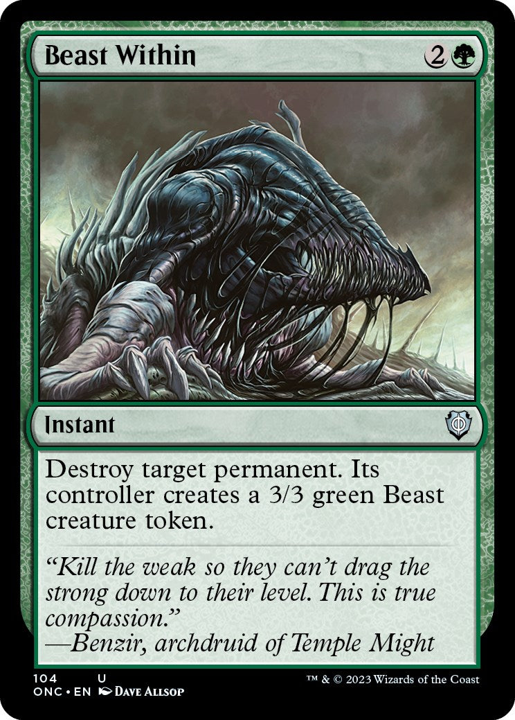 Beast Within [Phyrexia: All Will Be One Commander] | Silver Goblin