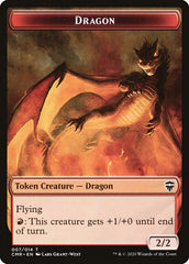 Dragon // Treasure Double-Sided Token [Commander Legends Tokens] | Silver Goblin