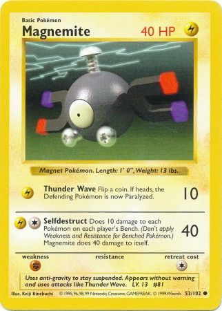 Magnemite (53/102) [Base Set Shadowless Unlimited] | Silver Goblin