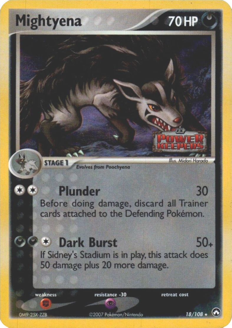 Mightyena (18/108) (Stamped) [EX: Power Keepers] | Silver Goblin