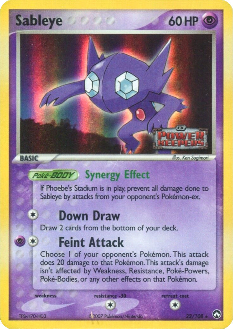 Sableye (22/108) (Stamped) [EX: Power Keepers] | Silver Goblin