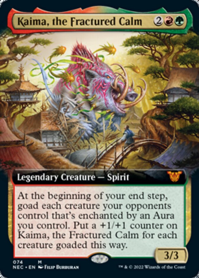 Kaima, the Fractured Calm (Extended Art) [Kamigawa: Neon Dynasty Commander] | Silver Goblin