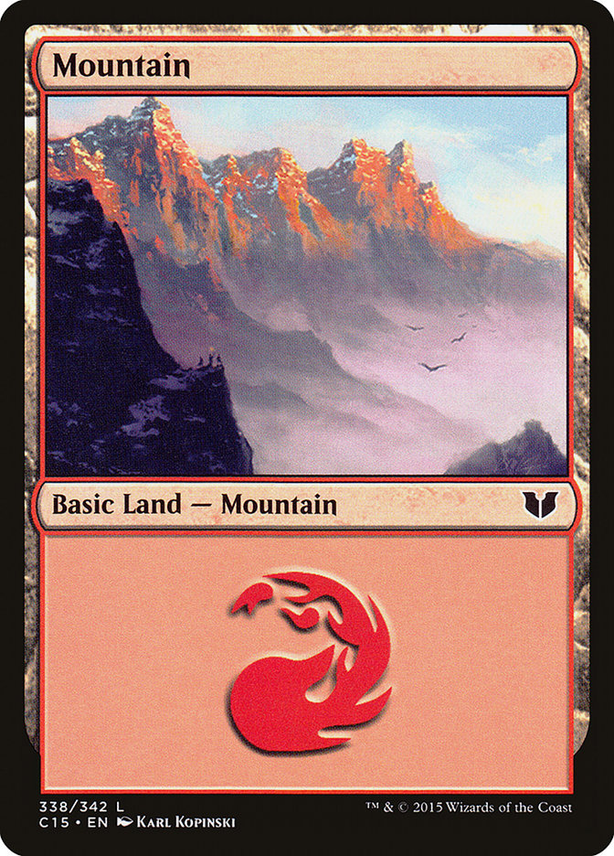 Mountain (338) [Commander 2015] | Silver Goblin