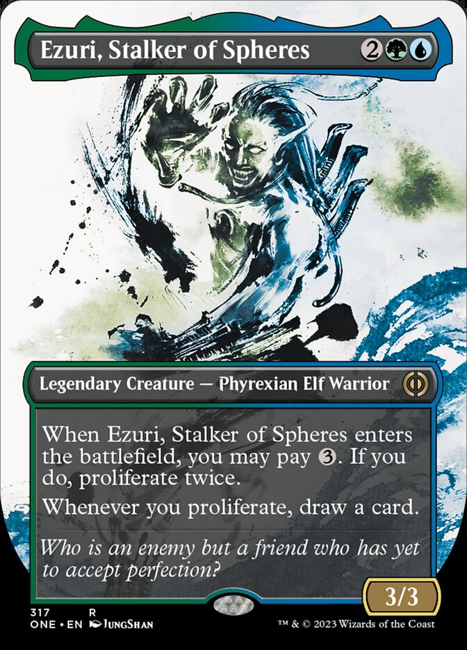 Ezuri, Stalker of Spheres (Borderless Ichor) [Phyrexia: All Will Be One] | Silver Goblin