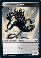 Spirit // Inkling Double-Sided Token [Strixhaven: School of Mages Tokens] | Silver Goblin