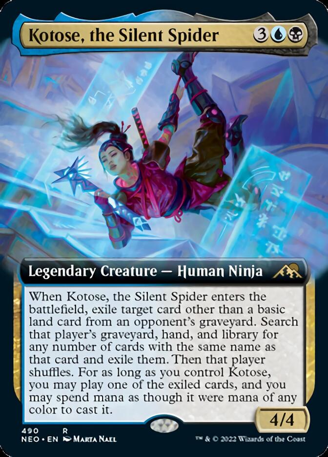 Kotose, the Silent Spider (Extended Art) [Kamigawa: Neon Dynasty] | Silver Goblin