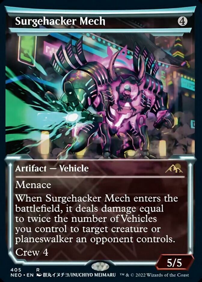 Surgehacker Mech (Showcase Soft Glow) [Kamigawa: Neon Dynasty] | Silver Goblin