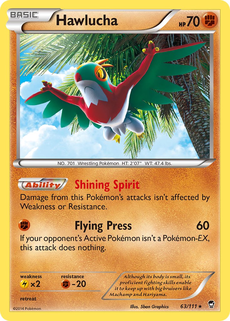 Hawlucha (63/111) (Cosmos Holo) (Blister Exclusive) [XY: Furious Fists] | Silver Goblin