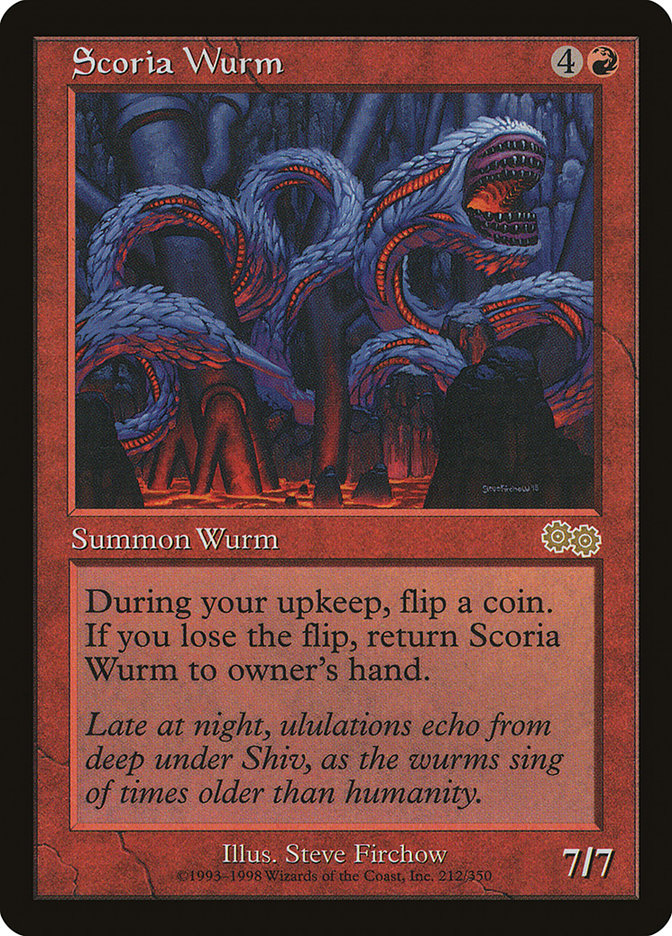 Scoria Wurm [Urza's Saga] | Silver Goblin