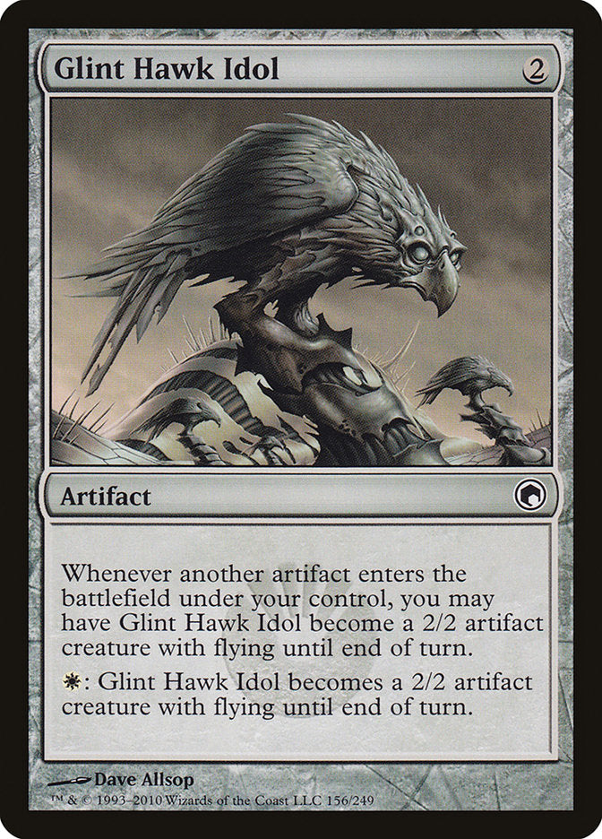 Glint Hawk Idol [Scars of Mirrodin] | Silver Goblin
