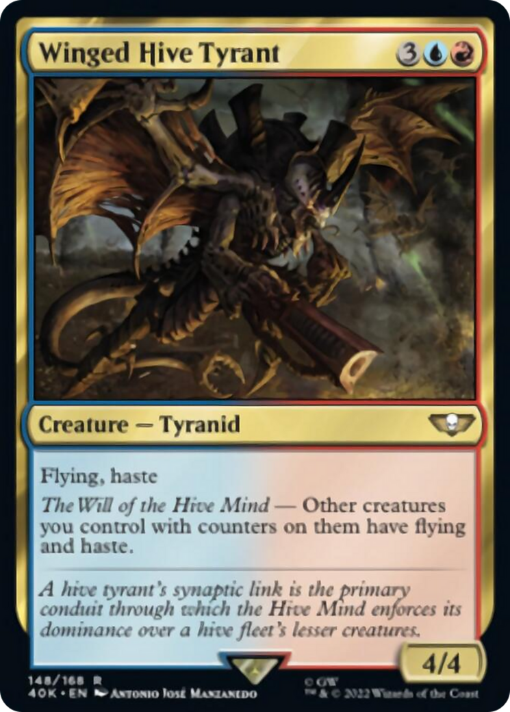 Winged Hive Tyrant (Surge Foil) [Warhammer 40,000] | Silver Goblin