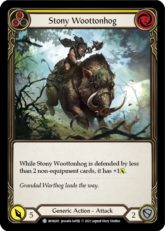 Stony Woottonhog (Yellow) [MON285] (Monarch)  1st Edition Normal | Silver Goblin