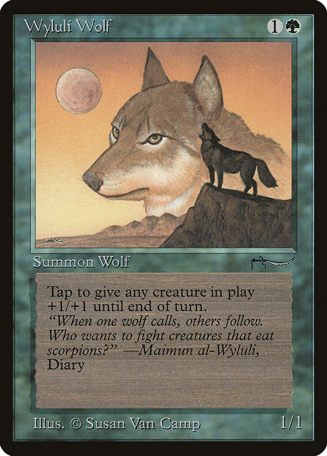 Wyluli Wolf (Light Mana Cost) [Arabian Nights] | Silver Goblin