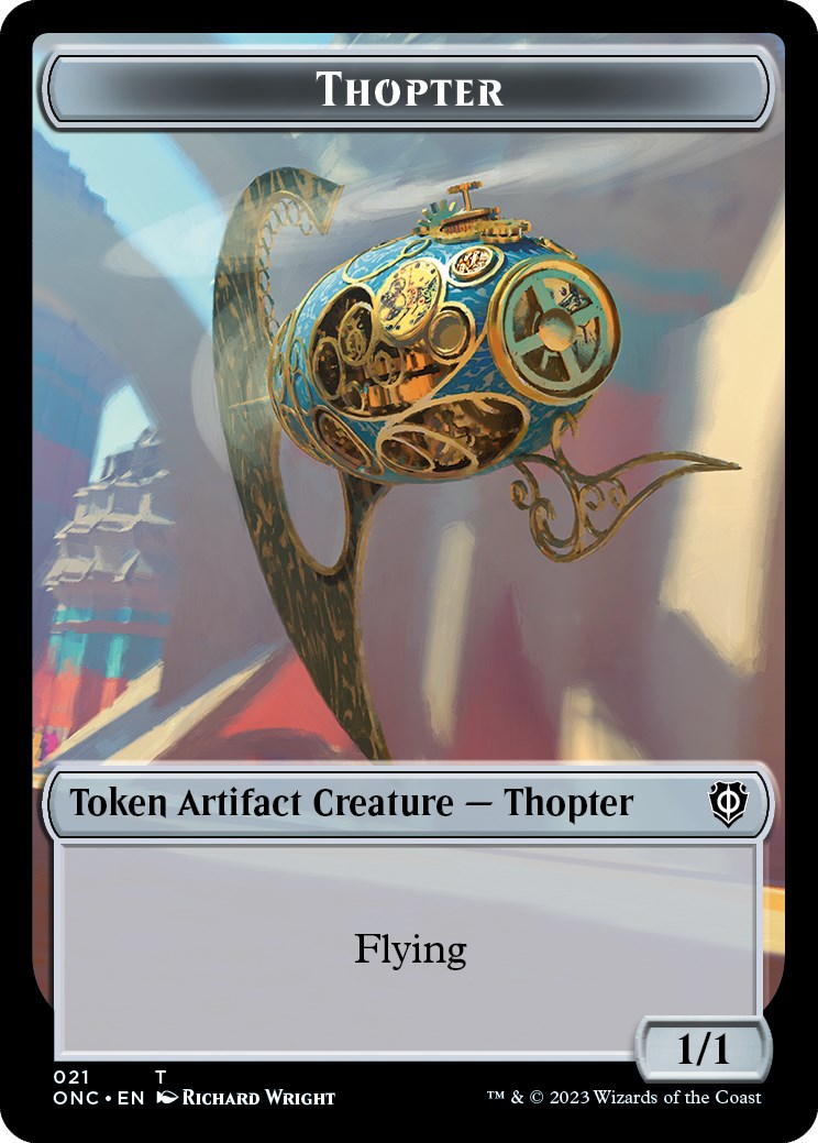 Myr // Thopter Double-Sided Token [Phyrexia: All Will Be One Commander Tokens] | Silver Goblin