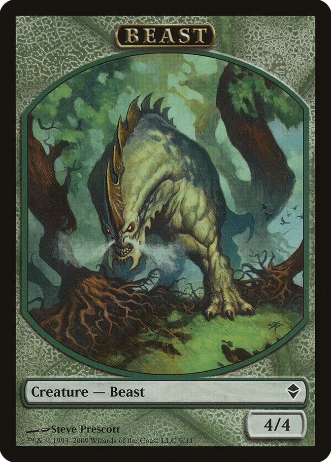 Beast Token [Zendikar Tokens] | Silver Goblin