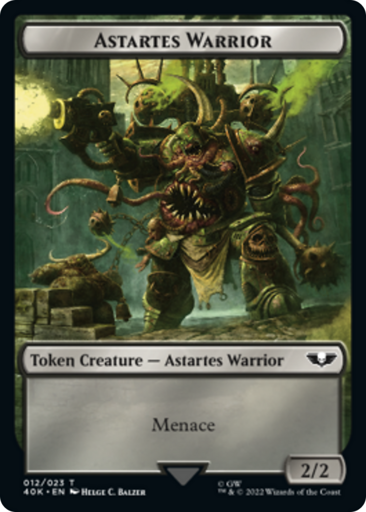 Astartes Warrior // Plaguebearer of Nurgle Double-Sided (Surge Foil) [Warhammer 40,000 Tokens] | Silver Goblin
