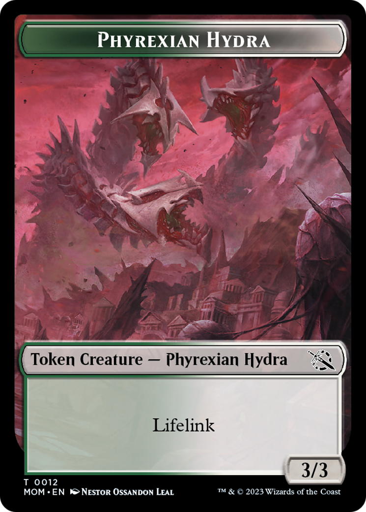Elemental (2) // Phyrexian Hydra (12) Double-Sided Token [March of the Machine Tokens] | Silver Goblin