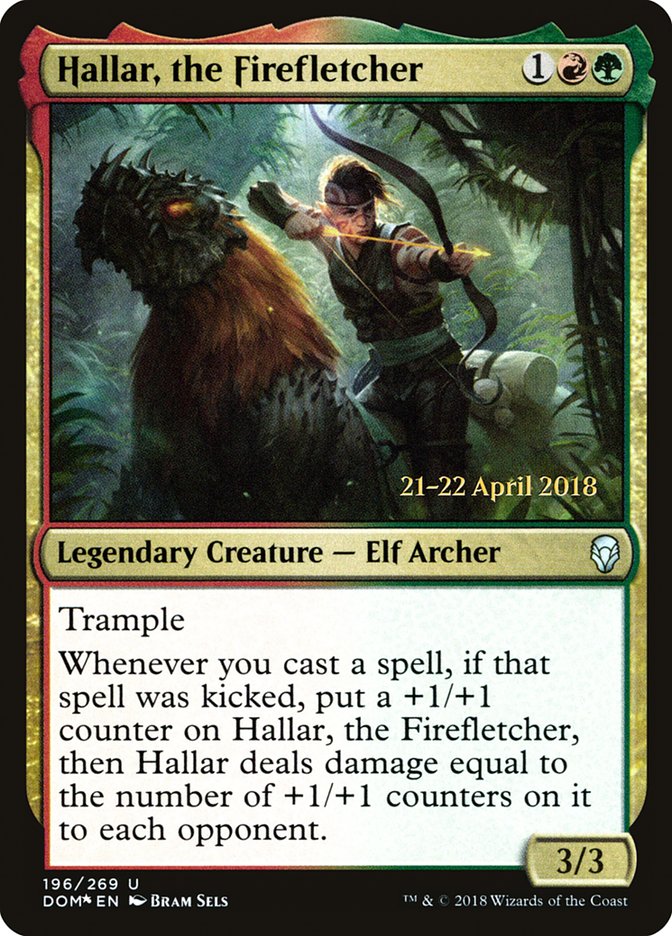 Hallar, the Firefletcher [Dominaria Prerelease Promos] | Silver Goblin