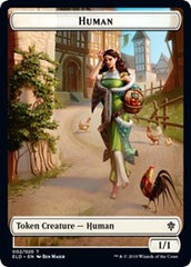 Human // Food (17) Double-Sided Token [Throne of Eldraine Tokens] | Silver Goblin