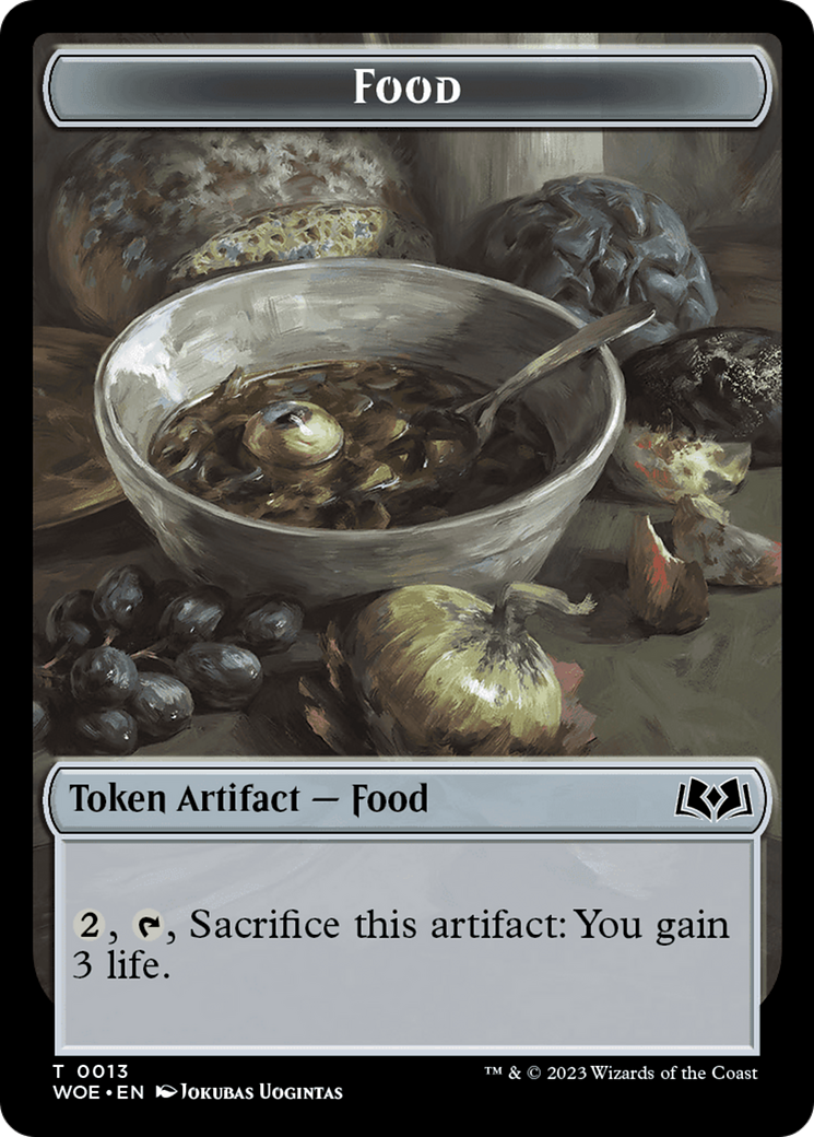 Faerie // Food (0013) Double-Sided Token [Wilds of Eldraine Tokens] | Silver Goblin