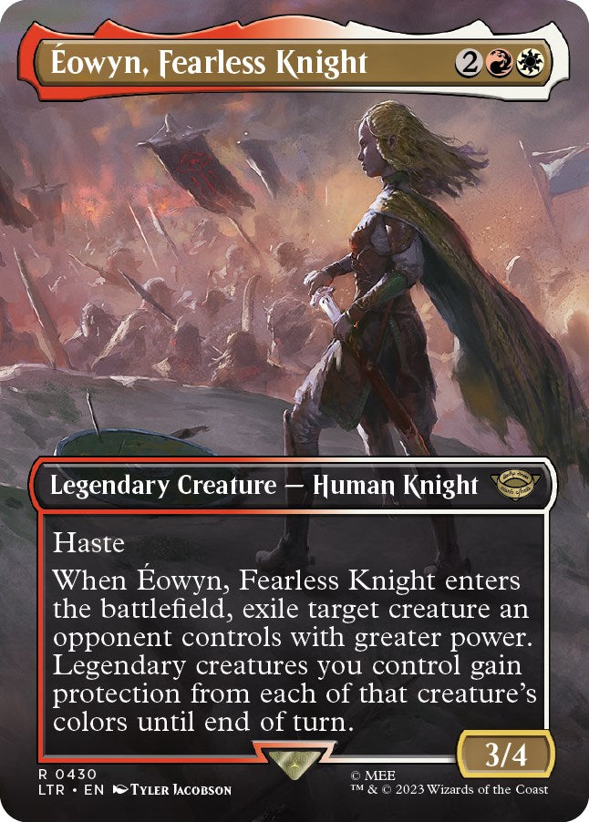 Eowyn, Fearless Knight (Borderless Alternate Art) [The Lord of the Rings: Tales of Middle-Earth] | Silver Goblin