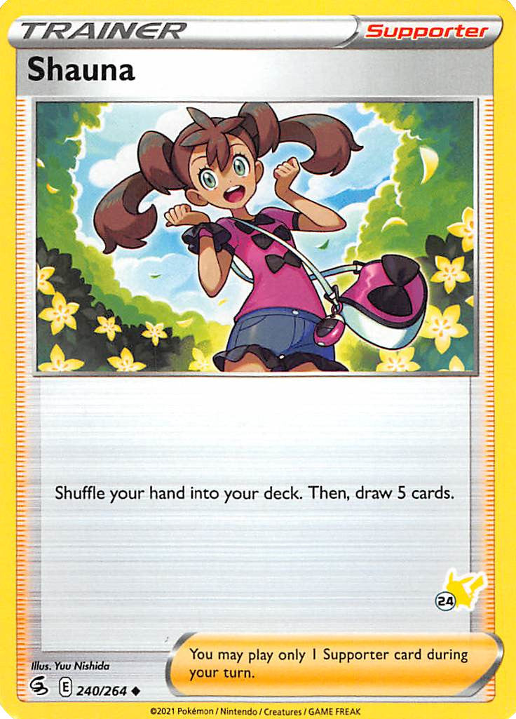 Shauna (240/264) (Pikachu Stamp #24) [Battle Academy 2022] | Silver Goblin