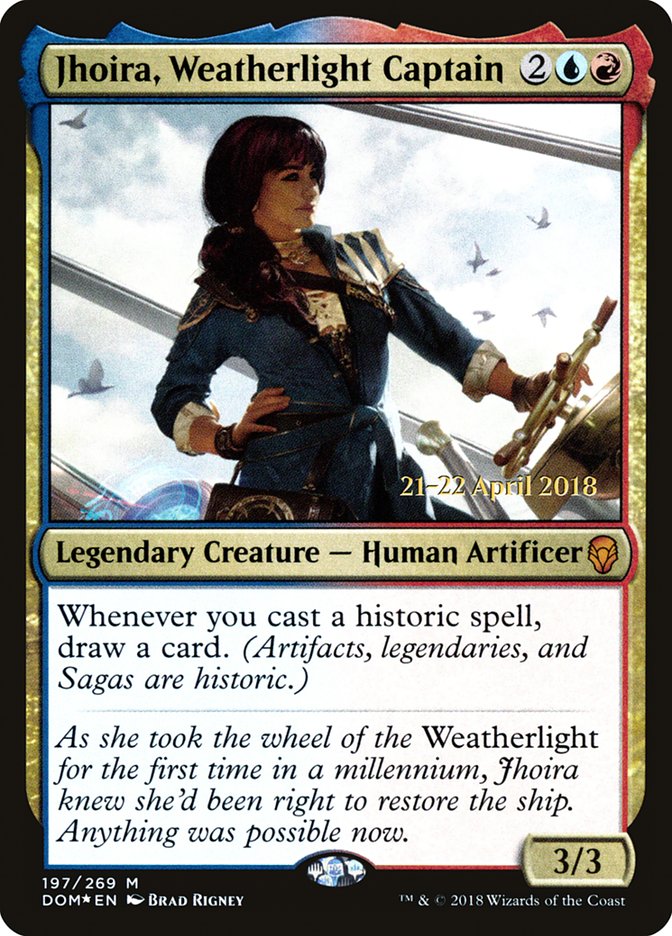 Jhoira, Weatherlight Captain [Dominaria Prerelease Promos] | Silver Goblin