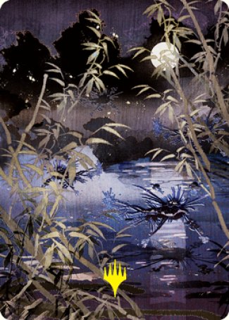 Swamp Art Card (Gold-Stamped Signature) [Kamigawa: Neon Dynasty Art Series] | Silver Goblin