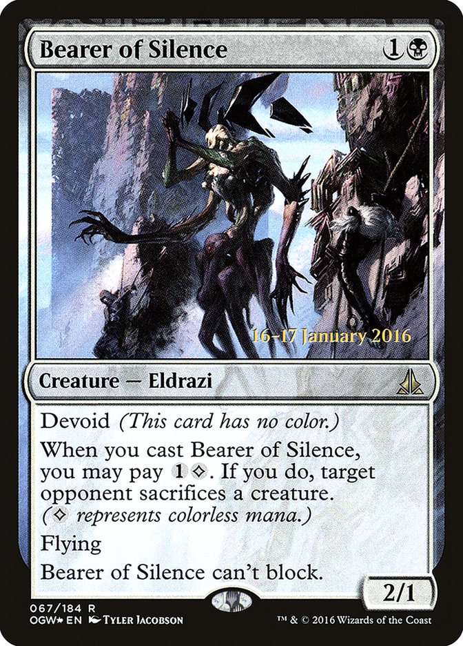 Bearer of Silence [Oath of the Gatewatch Prerelease Promos] | Silver Goblin
