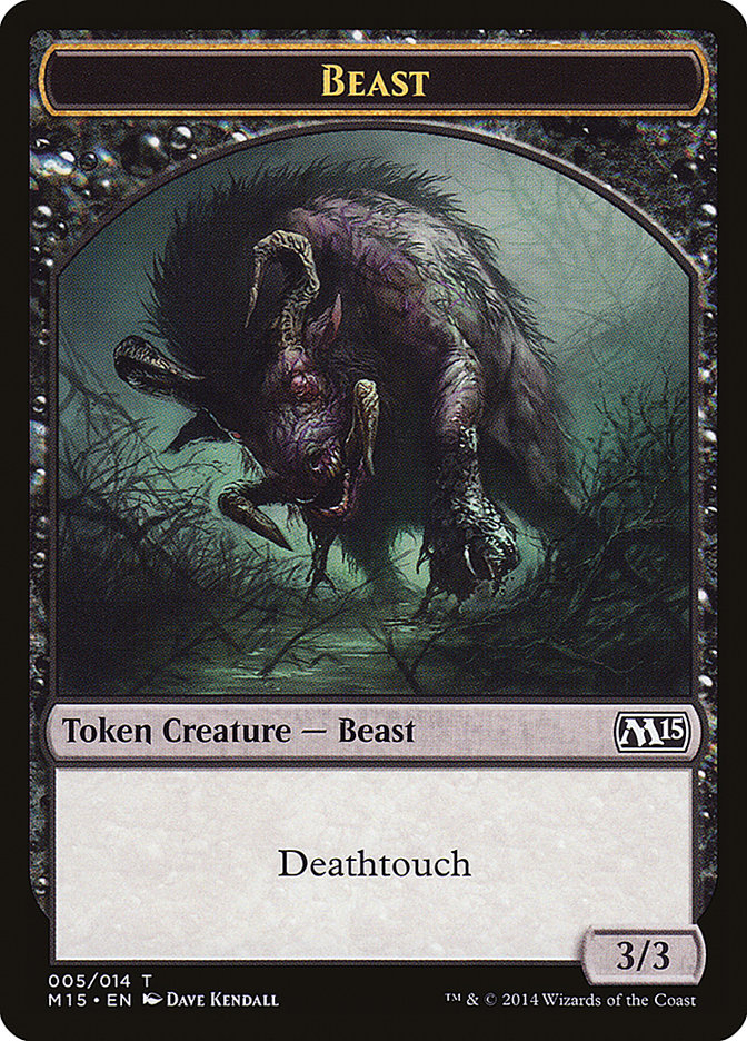 Beast Token (005/014) [Magic 2015 Tokens] | Silver Goblin