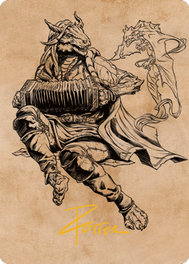 Korlessa, Scale Singer Art Card (Gold-Stamped Signature) [Commander Legends: Battle for Baldur's Gate Art Series] | Silver Goblin