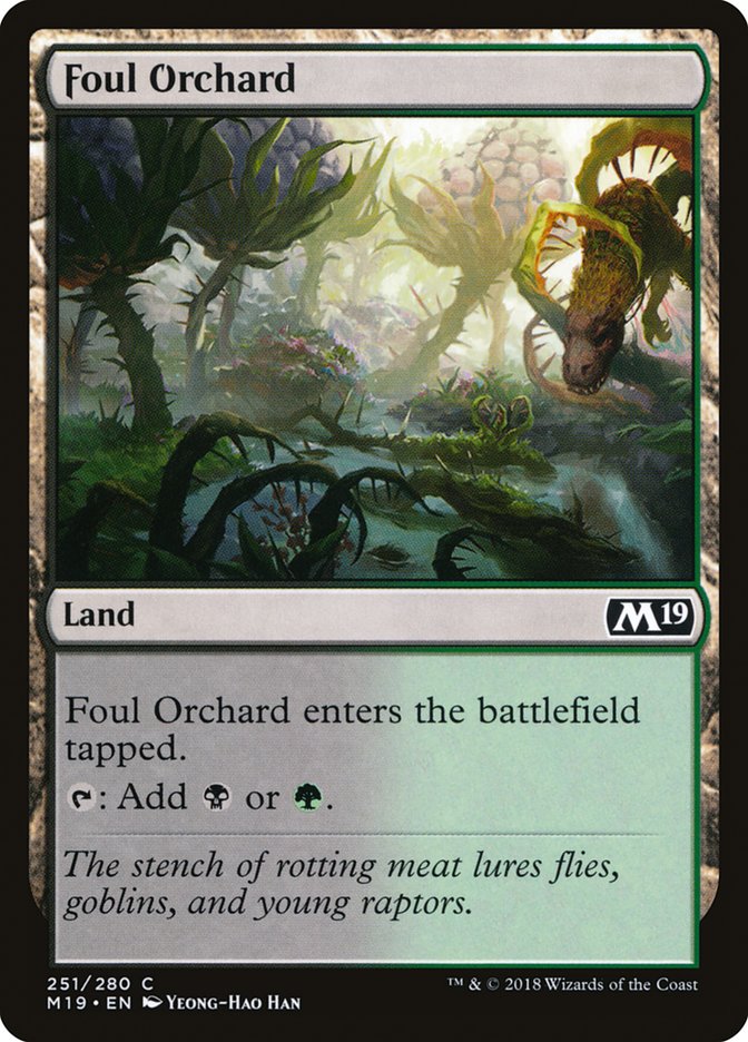 Foul Orchard [Core Set 2019] | Silver Goblin