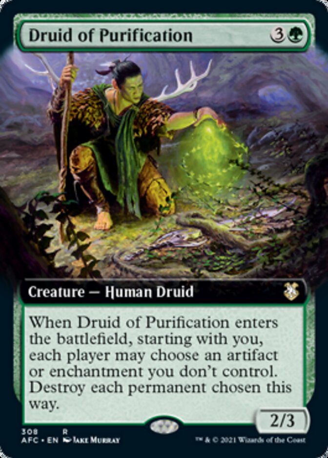 Druid of Purification (Extended Art) [Dungeons & Dragons: Adventures in the Forgotten Realms Commander] | Silver Goblin