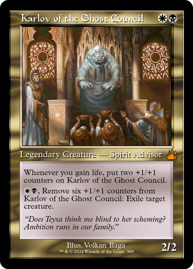 Karlov of the Ghost Council (Retro Frame) [Ravnica Remastered] | Silver Goblin