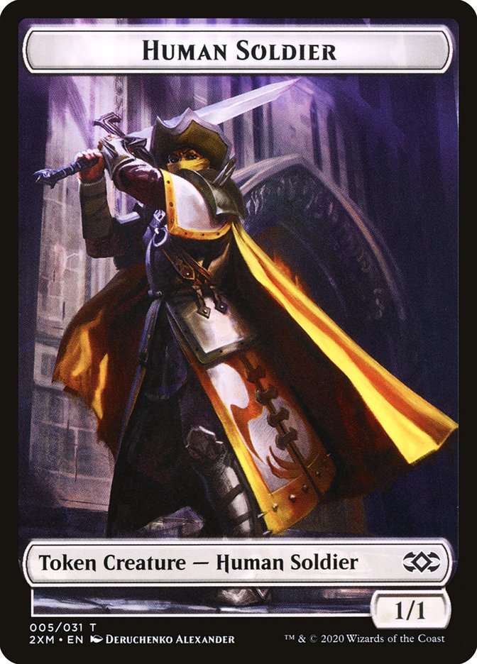 Human Soldier Token [Double Masters Tokens] | Silver Goblin