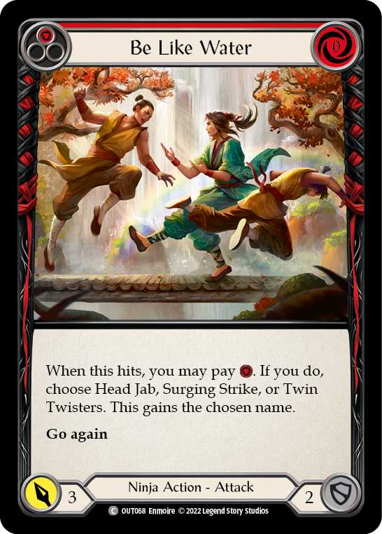 Be Like Water (Red) [OUT068] (Outsiders)  Rainbow Foil | Silver Goblin