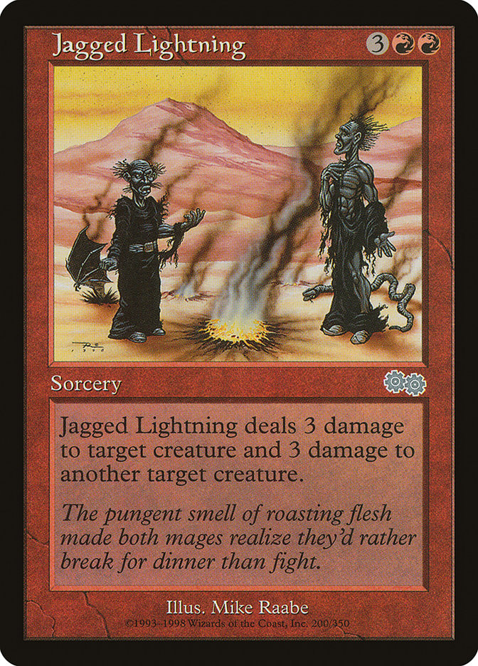 Jagged Lightning [Urza's Saga] | Silver Goblin