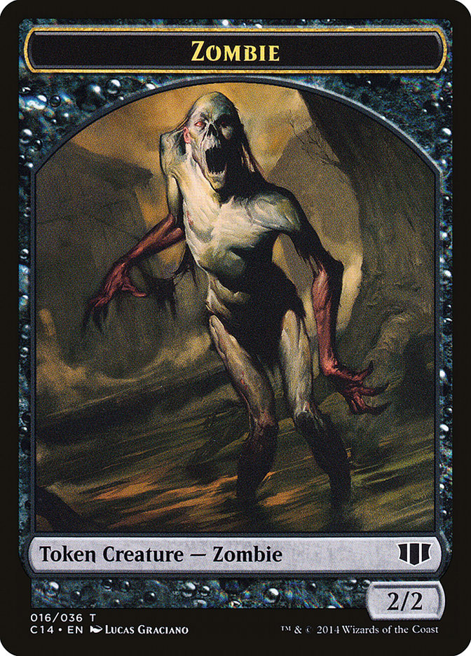 Horror // Zombie (016/036) Double-Sided Token [Commander 2014 Tokens] | Silver Goblin